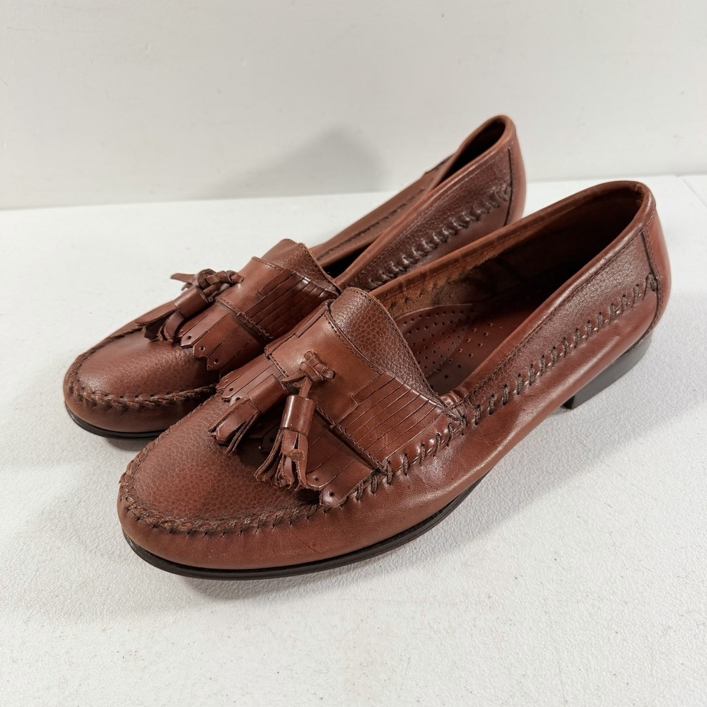 GH Bass‎ & Co. Men's Weejuns Brown Leather Tassel Kilt Loafers Size 9 M 6872